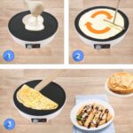 StarBlue Crêpe-Maker 30,5 cm mit Holzspatel & Rezept-E-Book – Elektrischer Pfannkuchenbereiter – Bild 5