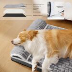 Jolibean Orthopädisches Hundebett 91x61cm – Ergonomisches Plüsch-Bett mit Eierkarton-Schaum – Bild 3