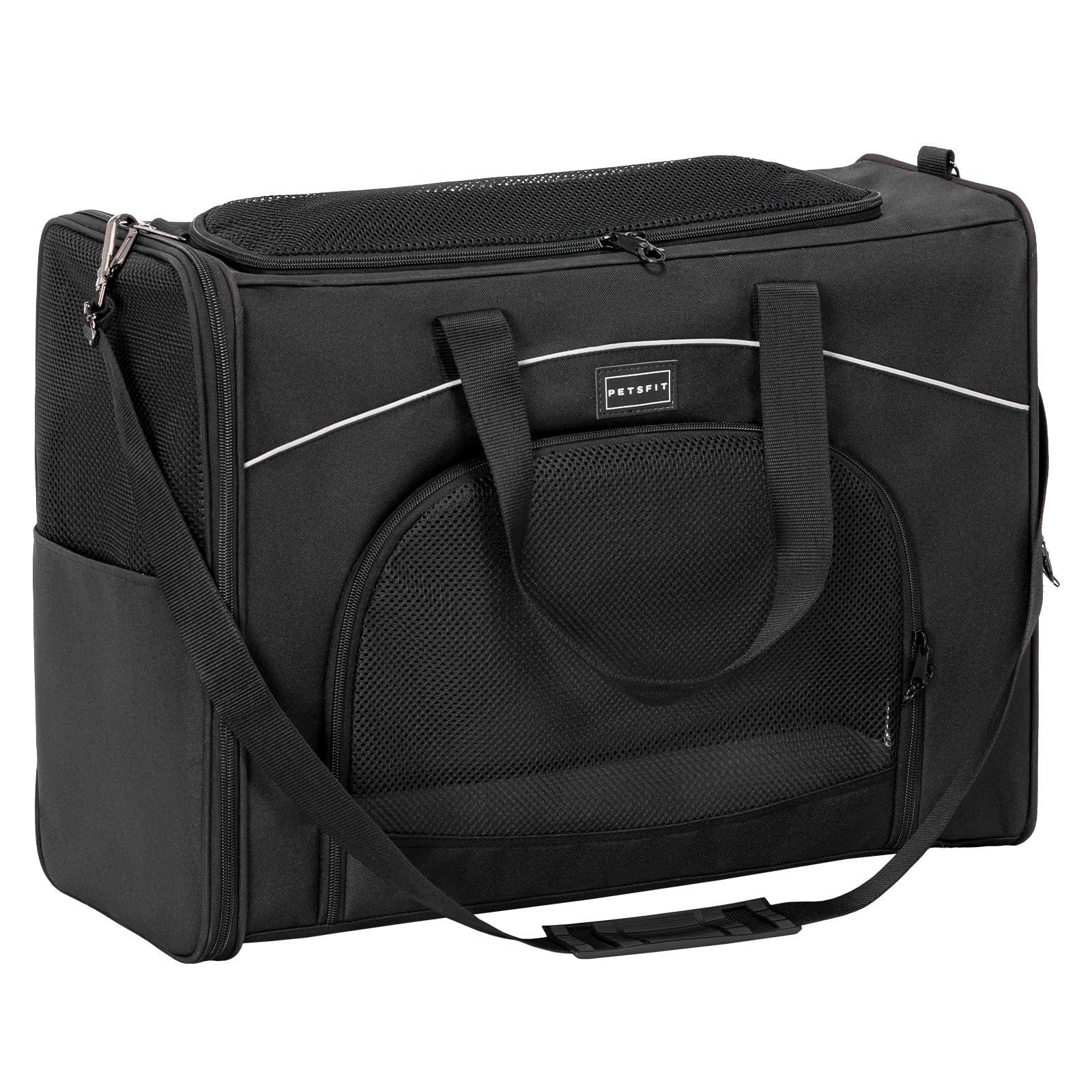 Petsfit Flugtasche Hund 55x40x23 cm – Transportbox für Hunde & Katzen bis 13 kg