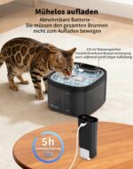 AIAUON Katzenbrunnen kabellos 3,5L – Ultra-leise mit Bewegungsmelder & 30 Tage Akkulaufzeit – Bild 3