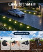 Macchiatto 12er-Set Solar Bodenleuchten – Warmweiß, IP65 wasserdicht für Garten & Wege – Bild 5