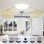 BestLuz LED Deckenlampe Ø30cm 18W 3600LM 6500K – Ultradünne Deckenleuchte IP44 – Bild 2