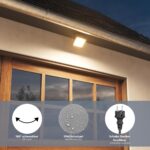 2x LED Gartenstrahler FLIN IP66 – 837 lm Warmweiss mit 180° Schwenkbar für Aussen – Bild 4