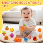 MOONTOY Montessori Sortierspielzeug – 12er Karotten-Eier Set für Kleinkinder ab 1 Jahr – Bild 6