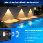 Giliwosy Solar-Wandleuchten 6er Set mit 3 Farbtemperaturen – IP65 Zaunleuchten für Garten & Terrasse – Bild 4