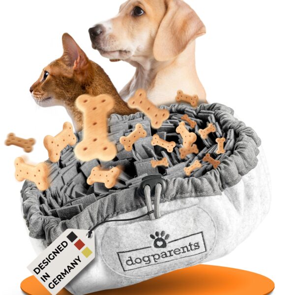DOGPARENTS® Schnüffelteppich für Hunde – Intelligenzspielzeug mit Silikonnoppen, 26–48 cm