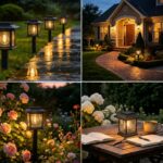 Beuaati Solar Wegeleuchten 4er-Set – Vintage Gartenleuchten Warmweiss IP44 – Bild 5