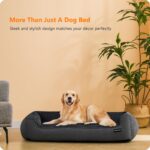HMTOPE Hundebett XL 110x86cm – Orthopädisches Hundesofa mit abnehmbarem Bezug – Bild 2