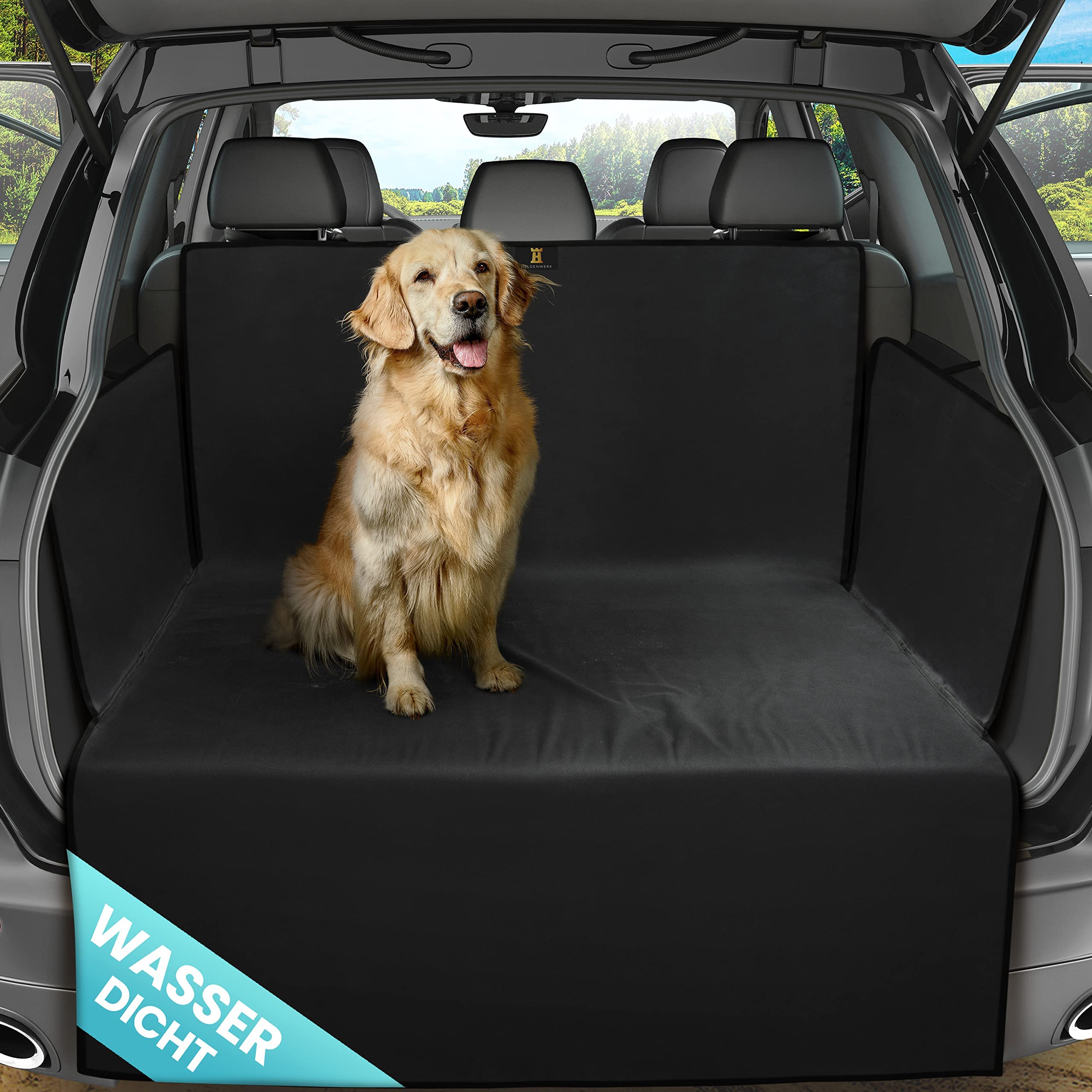 HELDENWERK® Kofferraumschutz Hund mit Seitenschutz – Universal Schutzdecke wasserdicht & waschbar