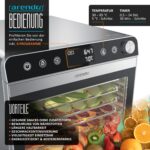 Arendo Edelstahl-Dörrautomat mit 10 Ebenen & 8400 cm² – Profi-Dehydrator für Obst, Fleisch & Gemüse – Bild 4
