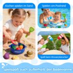 Hahaland Badewannenspielzeug Kochset 15-teilig – Farbwechsel Gemüse für Babys ab 12 Monaten – Bild 6