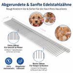 WOPQAEM 5-teiliges Bürstenset für Hunde & Katzen – Selbstreinigende Bürste & Unterwollkamm – Bild 5