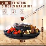 ICRINA 2-in-1 S'mores & Fondue Set – Elektrischer Marshmallow-Toaster mit Temperaturregelung – Bild 2