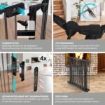 KESSER® Kaminschutzgitter 360 cm mit Tür – 6-teilig Metall Schutzgitter für Kinder & Haustiere – Bild 4