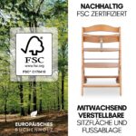 hauck Alpha Move Hochstuhl-Set mit Sitzkissen & Silikonteller – Mitwachsender Holzstuhl bis 90 kg – Bild 7