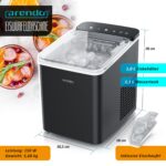 Arendo Eiswürfelmaschine 150 W – 12 kg Eis pro Tag mit Wählbarer Eisgröße – Bild 3