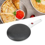 Brrnoo Elektrischer Crêpe-Maker 20 cm mit Temperaturregelung – Antihaft-Pfannkuchen für Frühstück – Bild 2
