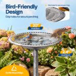 VIVOHOME Vogeltränke 71cm – Polyresin Gartenbad mit Antik-Patina für Außenbereiche – Bild 5
