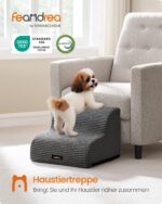 Feandrea 2-Stufen Hundetreppe – Gelenkschonend & rutschfest für kleine Hunde – Bild 2