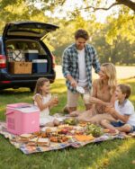 Upstreman Eiswürfelmaschine BI12-Rosa – 12 kg/Tag, 2 Eisgrößen, Selbstreinigend & Tragbar – Bild 9