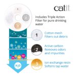 Catit Edelstahl Blumenbrunnen 3L – Katzenbrunnen mit Dreifachfilter & 3 Durchflusseinstellungen – Bild 6
