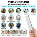 The Doodle Brush Hundekamm aus Edelstahl – Doppelseitiger Metallkamm für Doodles & langes Fell – Bild 2