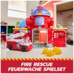 PAW PATROL Fire Rescue Feuerwehr-Station 38 cm mit Marshall & Wasserkanone – Bild 2
