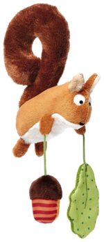 Sigikid Eichhörnchen Anhänger mit Rassel – Motorik-Spielzeug für Babys ab Geburt