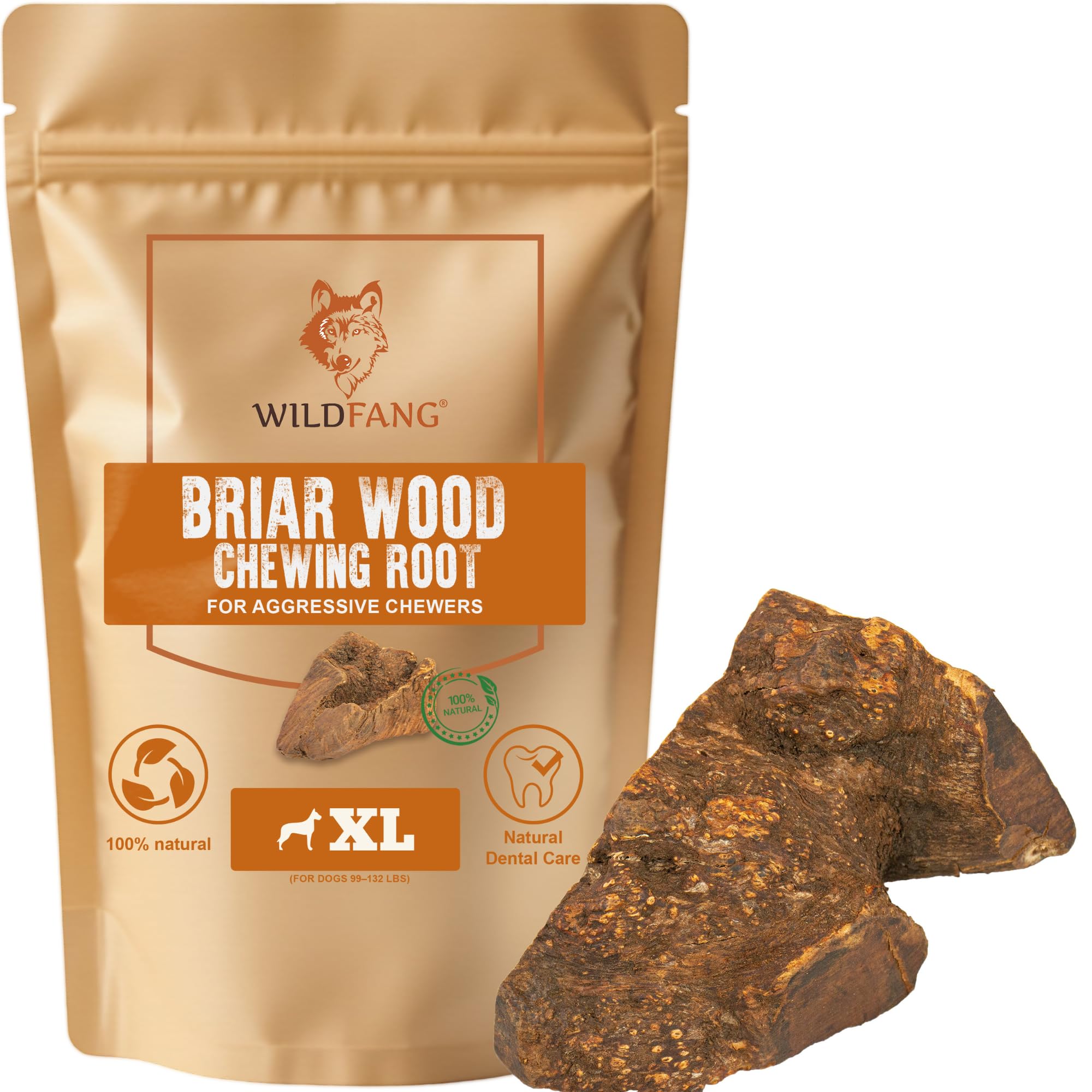 Wildfang® Kauwurzel Grösse M aus Baumheide – Natürliches Kauspielzeug für Hunde 15–25 kg