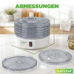 NutriChef Dörrautomat mit 5 Einschüben – 600W Dörrgerät für Obst, Fleisch & Gemüse – Bild 2