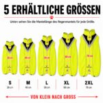 DOGOPAL Regenmantel Hund wasserdicht mit Reflektorstreifen – Gelber Hundemantel für alle Grössen – Bild 5