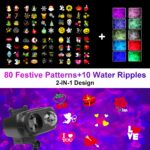 Yanbaozi LED Projektor mit 10 Dias & Welleneffekt – IP44 Wasserdicht für Weihnachten & Halloween – Bild 2