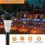 FIFlying 12er Set LED Solarleuchten – IP65 Gartenbeleuchtung mit Dämmerungssensor für Aussen – Bild 4