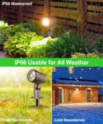 CLY Solar Strahler mit Fernbedienung 2700K-6000K – IP66 Gartenleuchte mit 5000mAh Akku – Bild 7