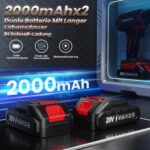 FAHEFANA 20V Akkuschrauber Set mit 2x 2000mAh Akkus – 42Nm Bohrschrauber für DIY & Reparatur – Bild 2