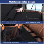 JOEJOY Hundedecke Auto Rückbank 132x63cm – Wasserdicht & Rutschfest mit Sicherheitsgurt – Bild 4