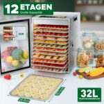 Kwasyo Dörrautomat Edelstahl 12 Etagen – Profi-Dörrgerät mit 360° Luftzirkulation – Bild 6