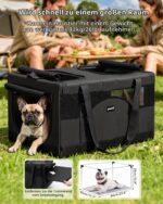 Pecute Katzentransportbox Faltbar mit Trennwand – Sicherer Transport bis 12 kg – Bild 7