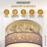 Monzana Deckenlampe Sternenhimmel 38cm 2-Flammig – Stilvolles Raumlicht mit E27 Fassung – Bild 6