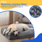 KSIIA Orthopädisches Hundesofa Mittelgross 91x68cm – Ergonomisches Hundebett mit Noppenschaum & Waschbar – Bild 6