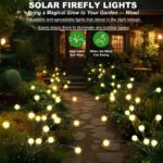 A.bigwhale Solar Glühwürmchen 4er Set mit 8 LEDs – Gartendeko mit 2 Modi für Außen – Bild 5