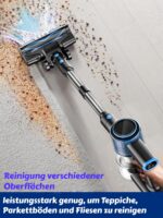 SUXIANGVAC Akku Staubsauger 45 kPa/400W – 45 Min Laufzeit, kabellos für Tierhaare & Hartböden – Bild 4