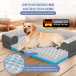 ELONEO Orthopädisches Hundebett 106x76cm mit Memory Foam – Gelenkentlastung für grosse Hunde – Bild 2