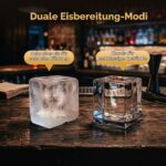 FANTASK Eiswürfelmaschine 4cm – Schnellmodus 23 Min. für Whisky & Cocktails – Bild 2