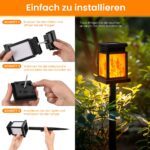 GIGALUMI 4er Set Solar Laternen mit Flammeneffekt – IP44 Wasserdicht für Garten & Terrasse – Bild 6