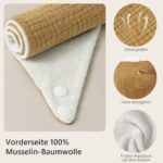 Bearmoss 8er-Pack Baby Lätzchen Dreieckstuch – 100% Musselin-Baumwolle mit verstellbaren Druckknöpfen – Bild 2