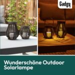 Gadgy Solar Laternen 2er Set – Wetterfeste LED Solarleuchten für Garten & Balkon – Bild 3