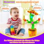 Vitosup Tanzender Kaktus Spielzeug – Wiederaufladbar mit 50 Kinderliedern für Babys – Bild 5