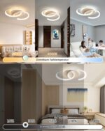 Meloweel LED Deckenlampe 40cm mit Holzrahmen – 28W dimmbar & farbtemperaturgesteuert – Bild 5