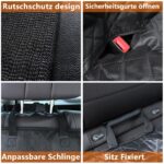 Alfheim Hundedecke Auto Rückbank 133x127 cm – Wasserdichter Rücksitzbezug mit Rutschfest – Bild 4